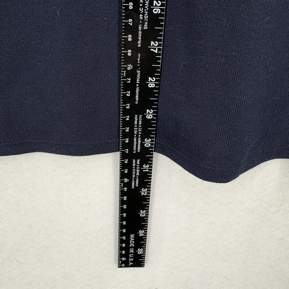 Chico's Ultimate Tee Shirt Womens XXL Navy Blue Soft Knit Long Sleeve Tunic Top - Picture 7 of 12